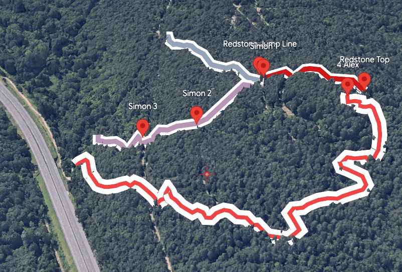 I marker di partenza estrusi sul terreno, con la label del percorso